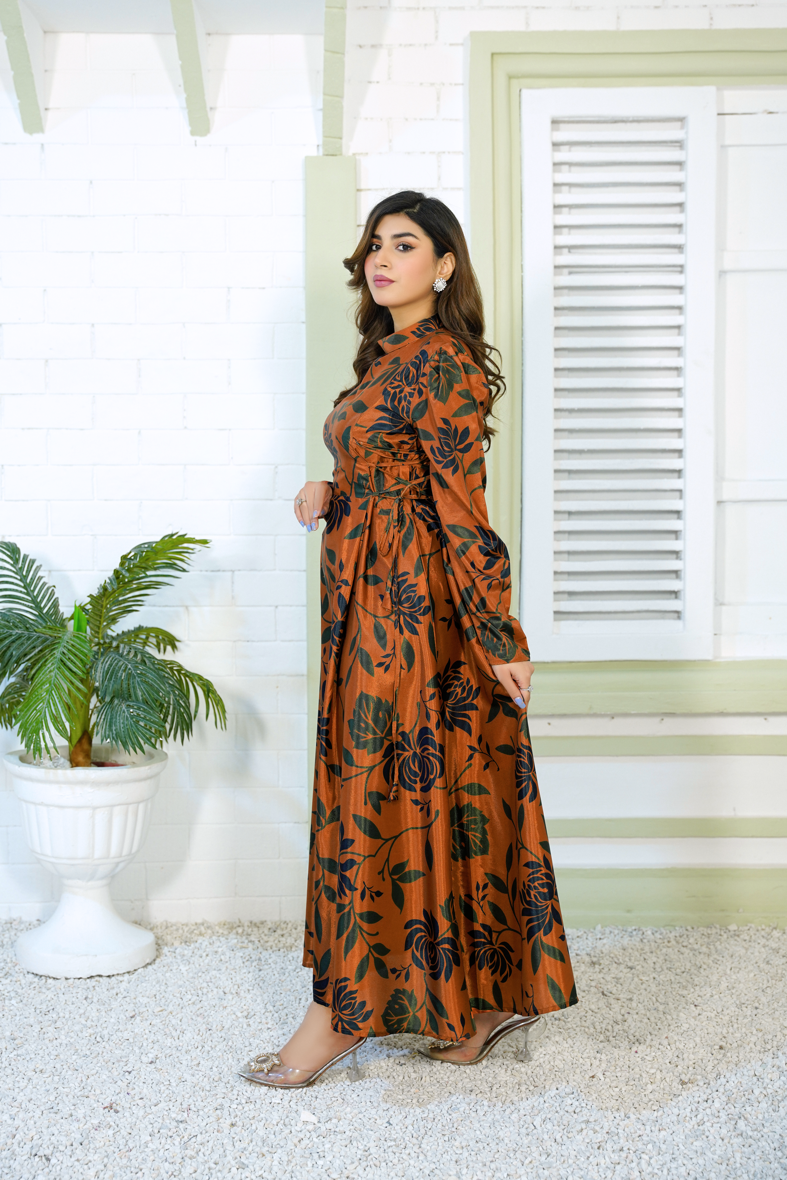 Petra: Rust Floral Maxi - 390