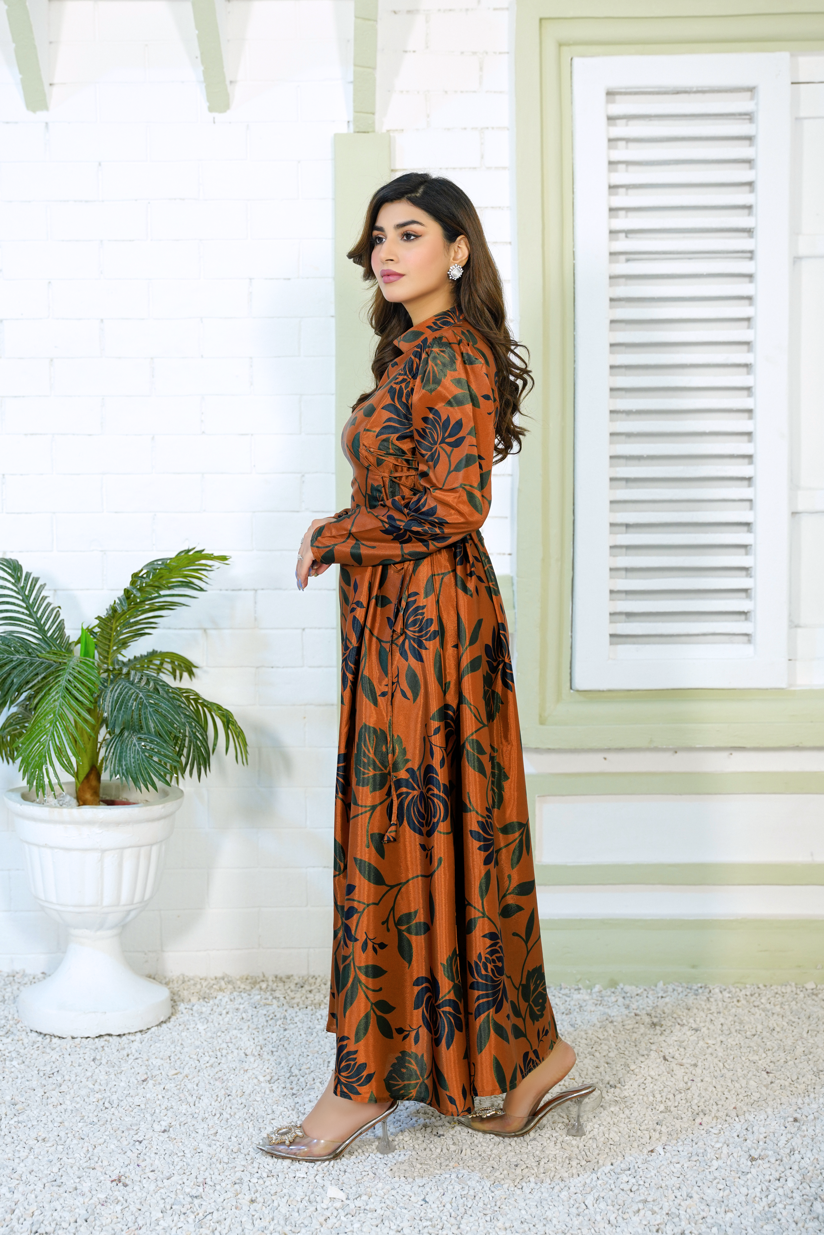 Petra: Rust Floral Maxi - 390