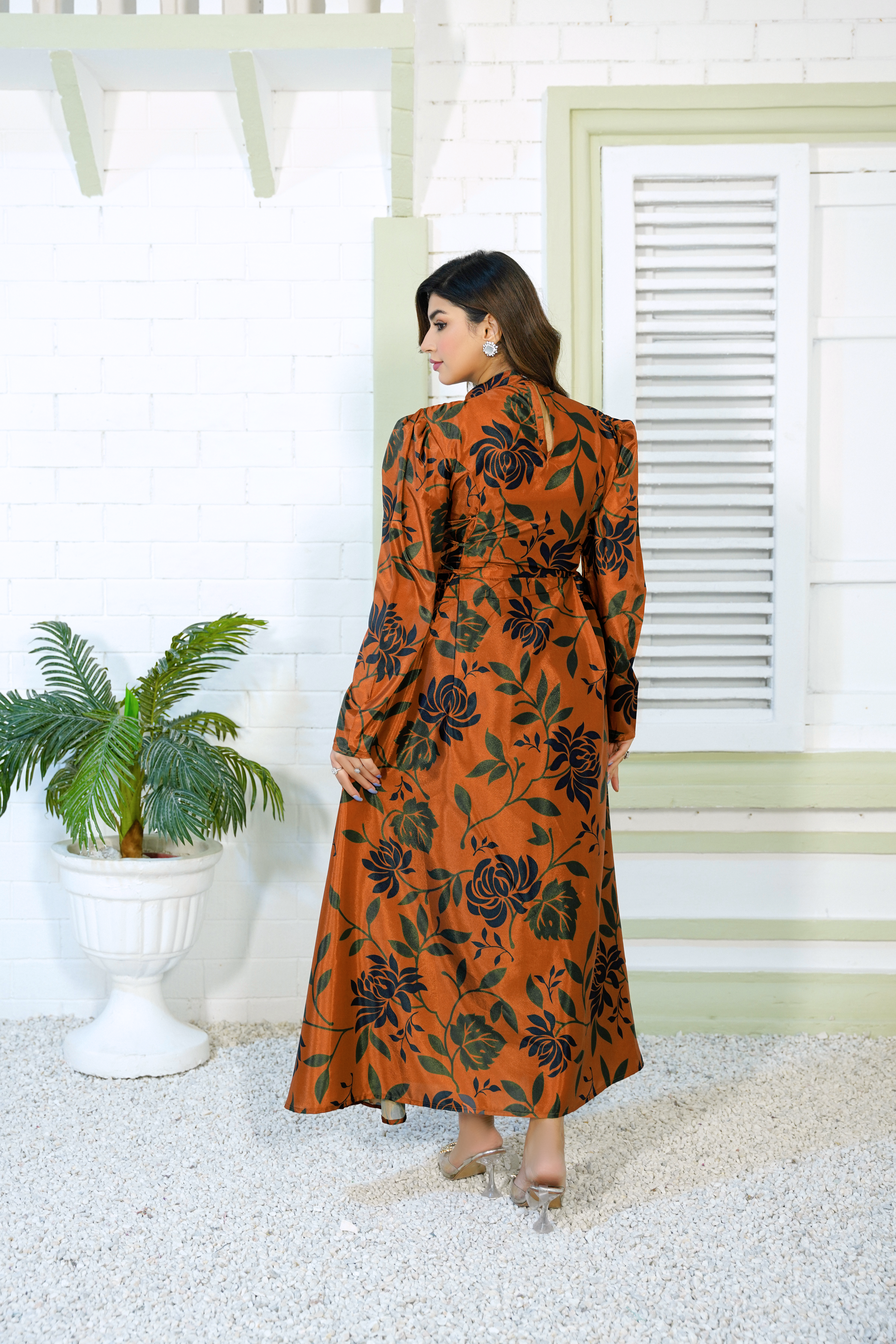 Petra: Rust Floral Maxi - 390