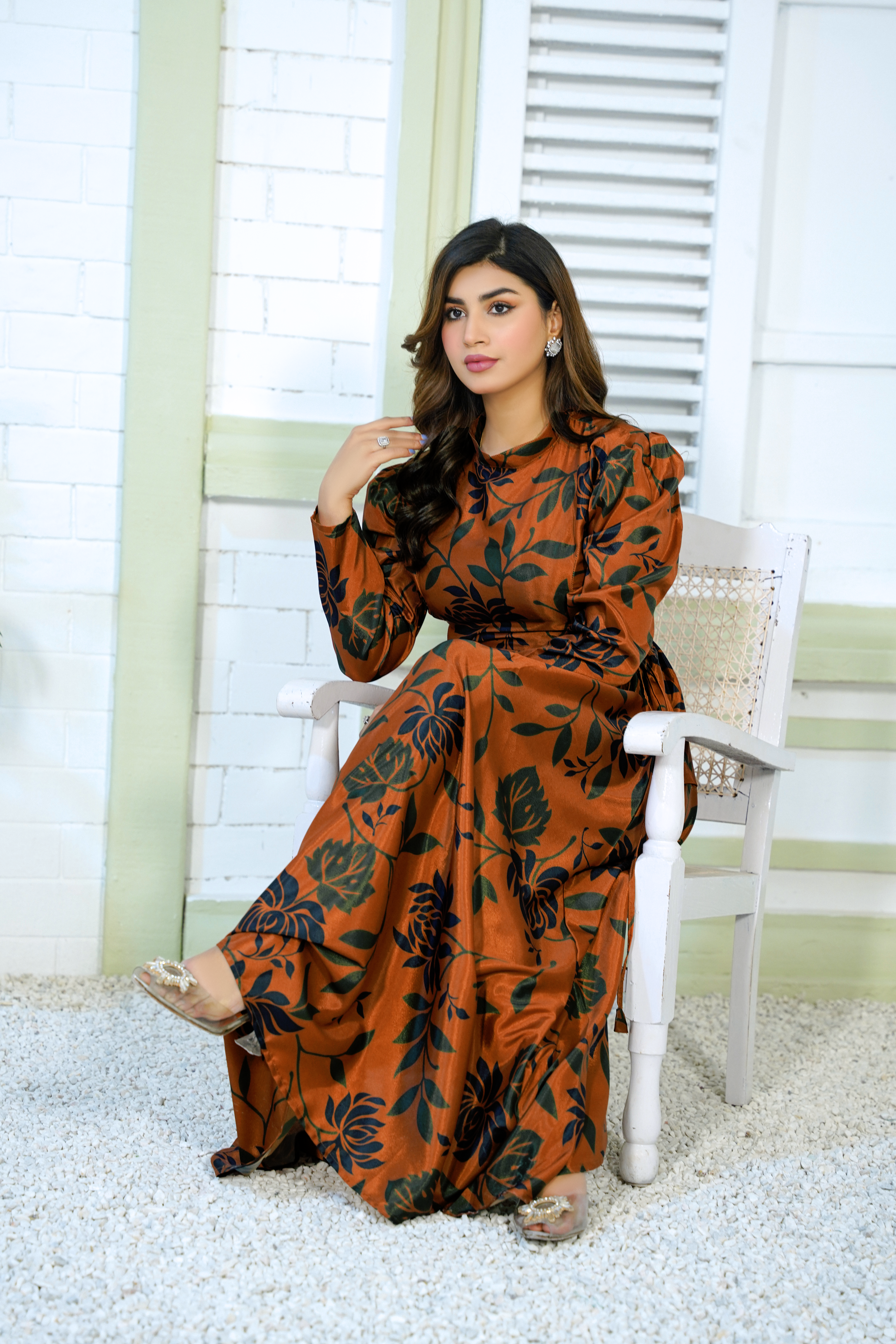 Petra: Rust Floral Maxi - 390