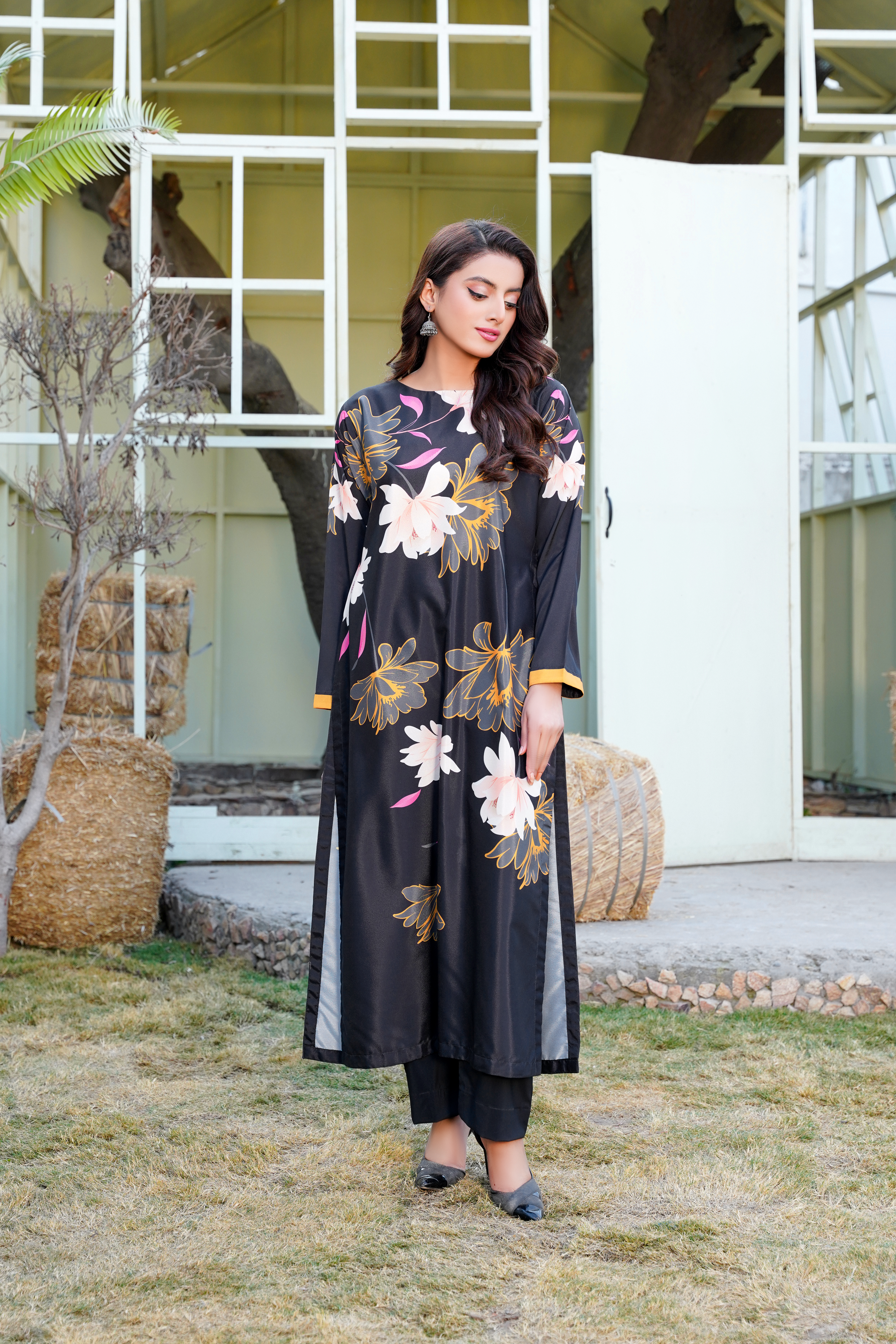 black long shirt dress pakistani Black Long Shirt Designs 2024