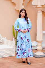 Whimsy: Sky Blue Color Long Maxi - 407