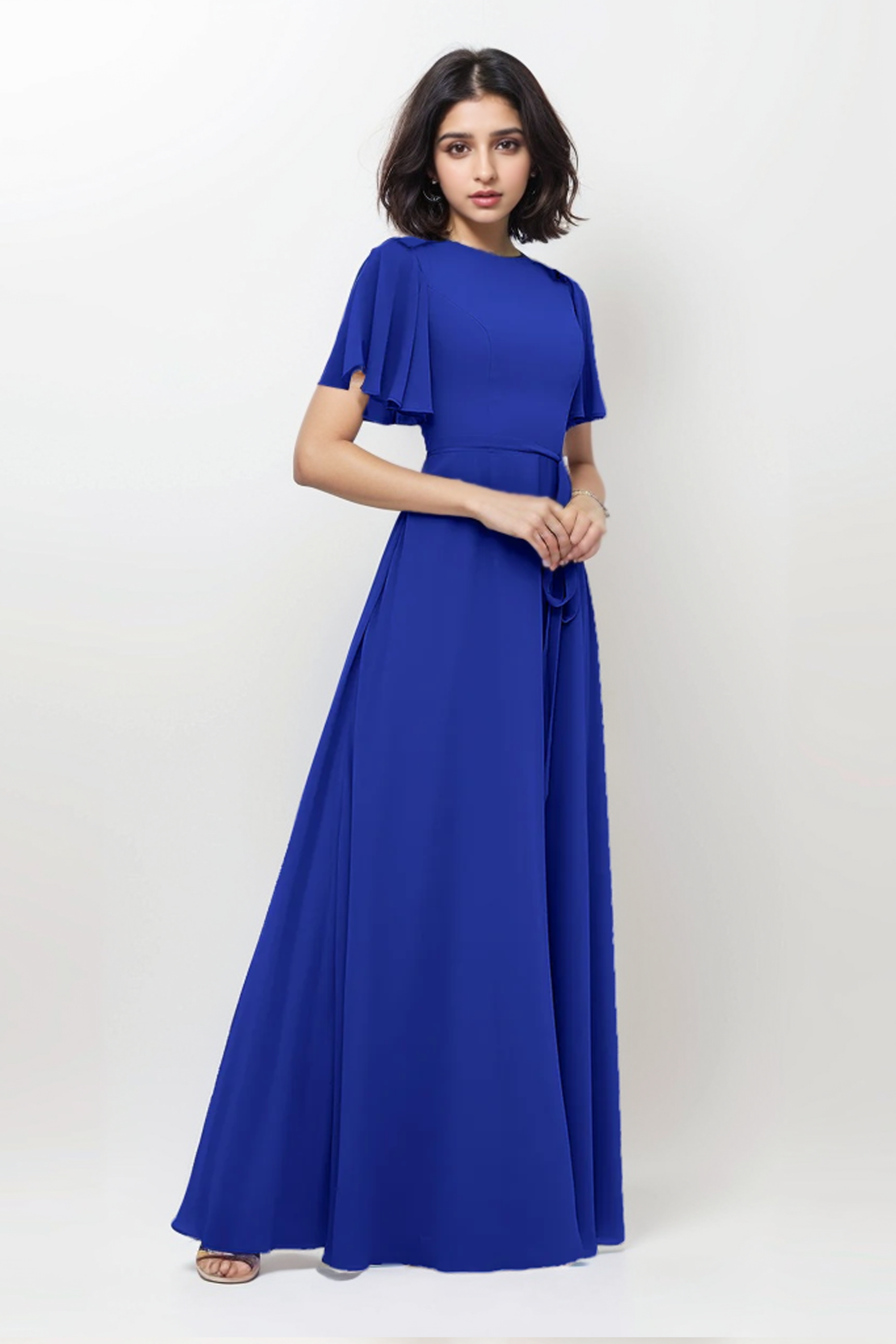 Vicenta: Royal Blue Color Maxi - 423