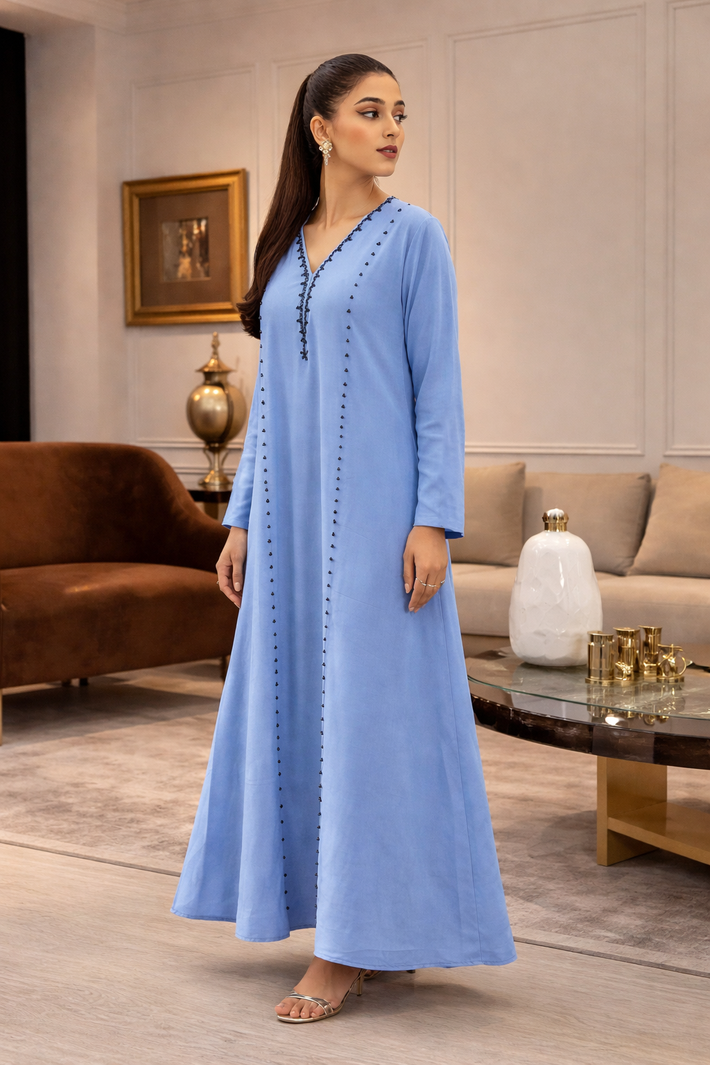 Trisha: Hand Embroidered Dress - 481