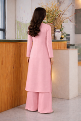 Prima: Baby Pink Dress With Hand Embroidered  - 512