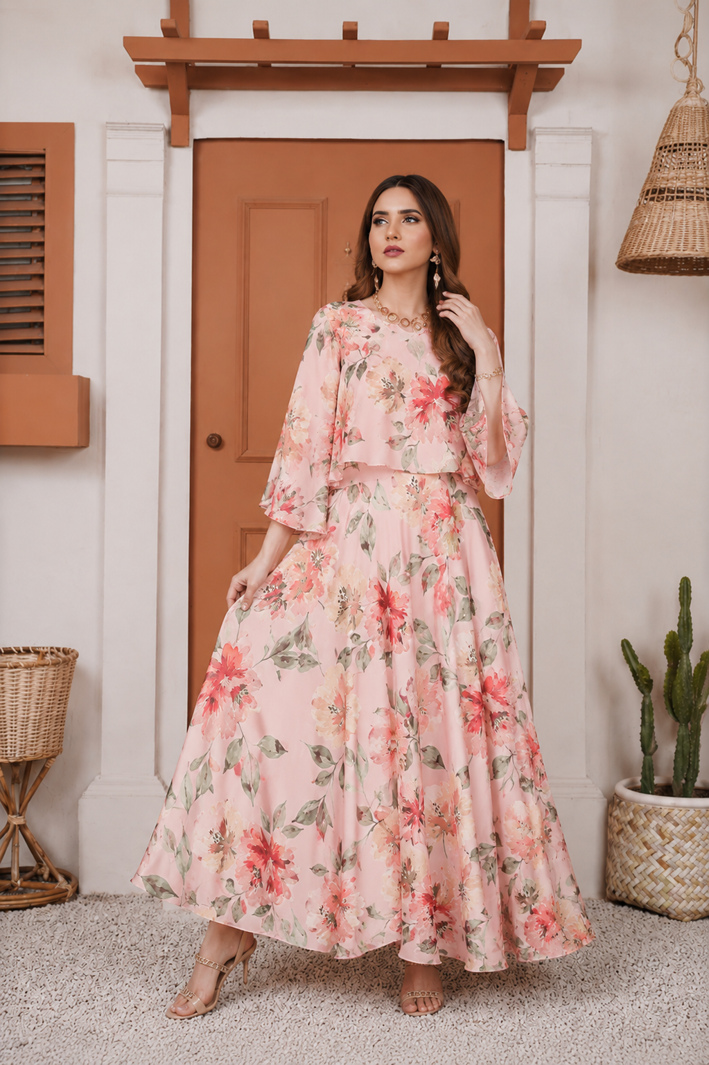Aurney: Floral Maxi Dress - 521