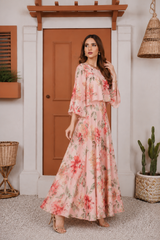 Aurney: Floral Maxi Dress - 521