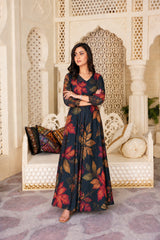 Emerald: Floral Maxi Dress - 535