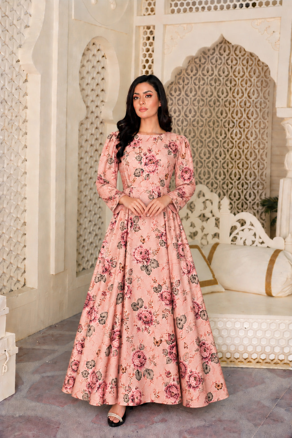 Emily: Floral Maxi Dress - 536
