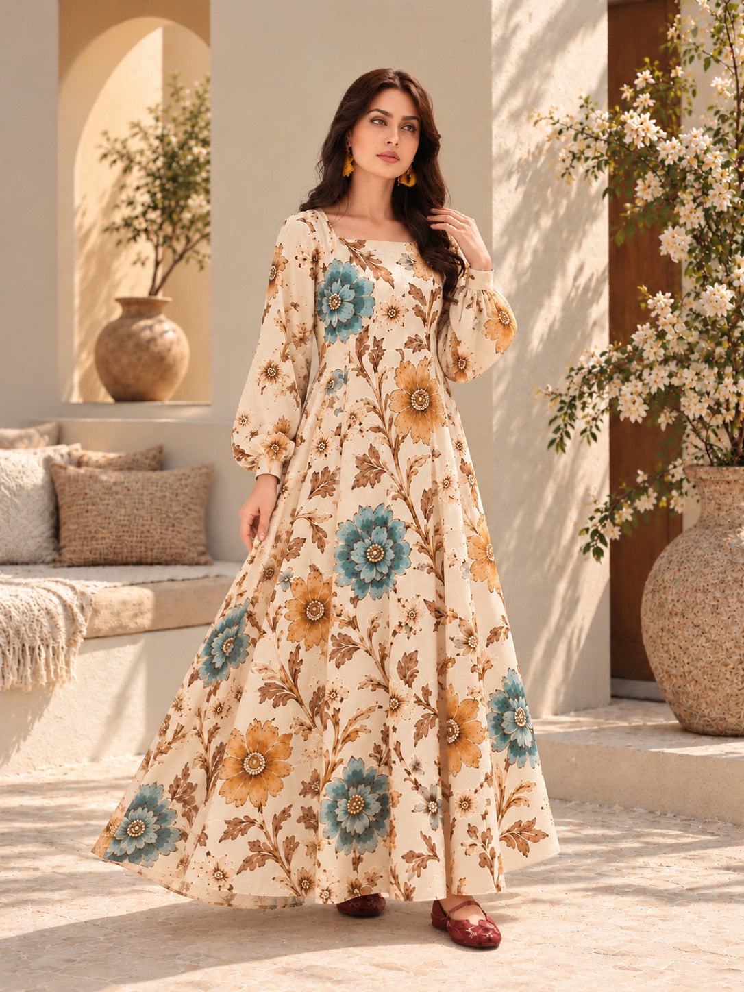 Stacee: Floral Maxi Dress - 547