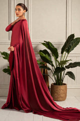 Areti: Maroon Premium Silk Saree - 495