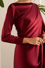 Areti: Maroon Premium Silk Saree - 495