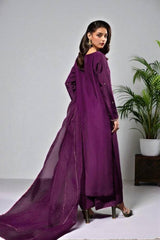 Nyx: Plum Long Dress With Hand Work - 485