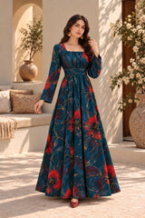 Sylena: Floral Maxi Dress - 546