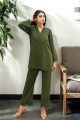 Elspeth: Seaweed Green Co Ord - 451