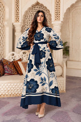 Lexy: Printed Floral Maxi Dress - 540