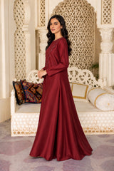 Ozias: Maroon Color Dress With Hand Embellishment - 543