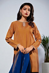 Kyra: Rust Dress With Hand Work - 486