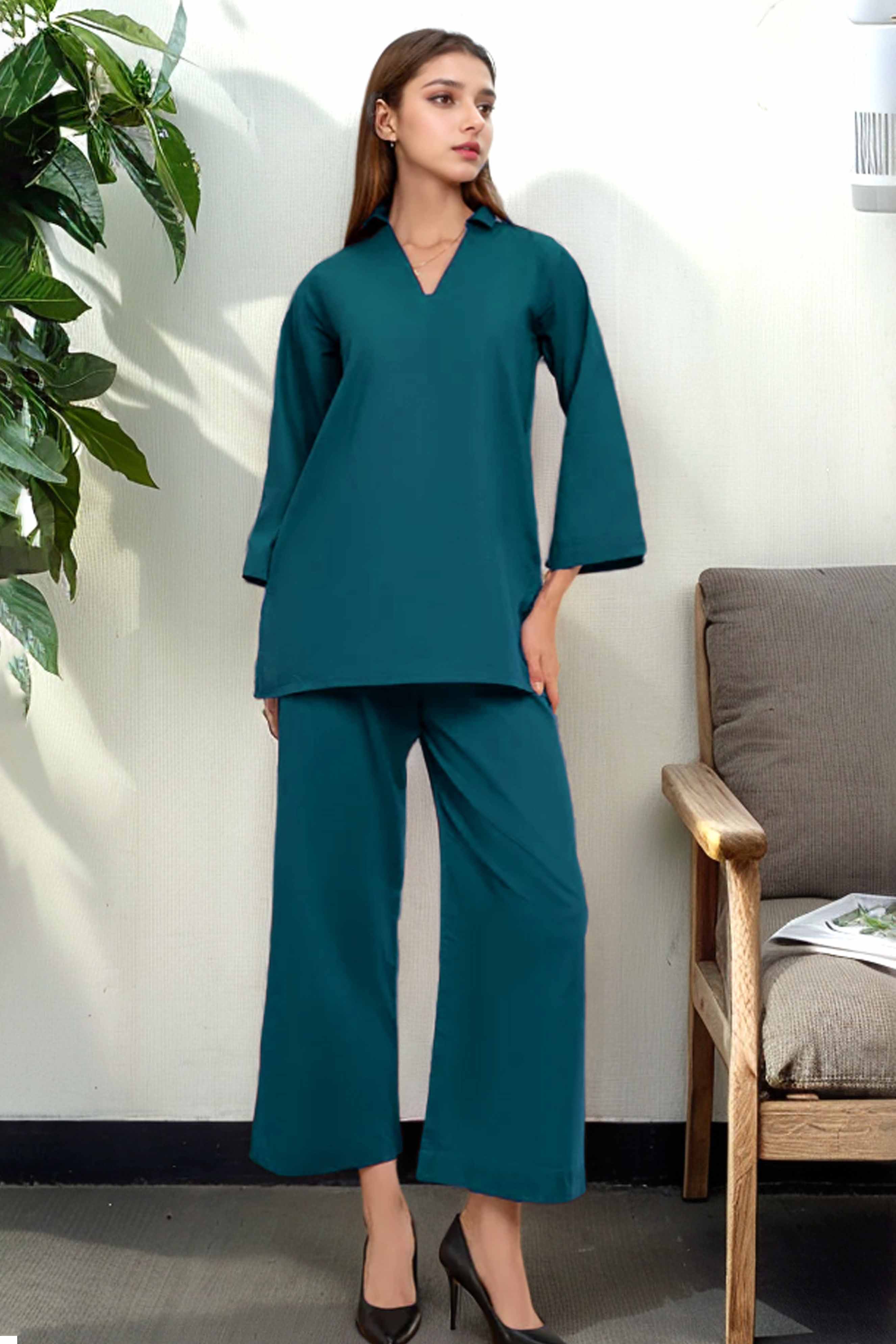 Eilidh: Teal Color Co Ord - 446